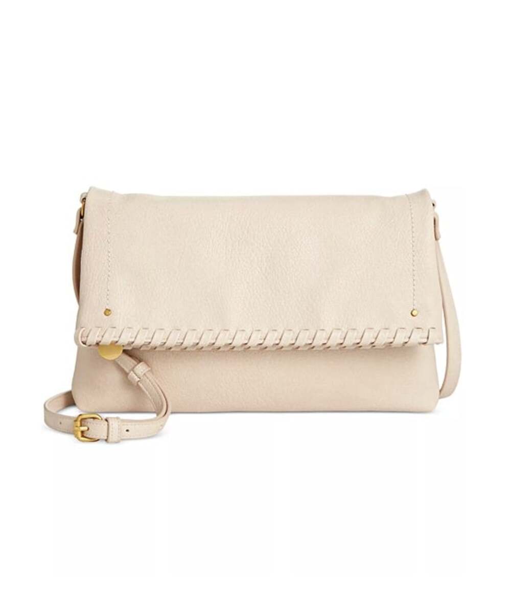 Style & Co Whipstitch East West Flap Small Crossbody in Alabaster (MSRP $80)